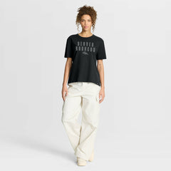 Denver Broncos Women's Blackout Kneel Down Legacy T-Shirt - Black - Fanatics