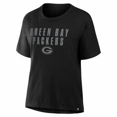 Green Bay Packers Women's Blackout Kneel Down Legacy T-Shirt - Black - Fanatics