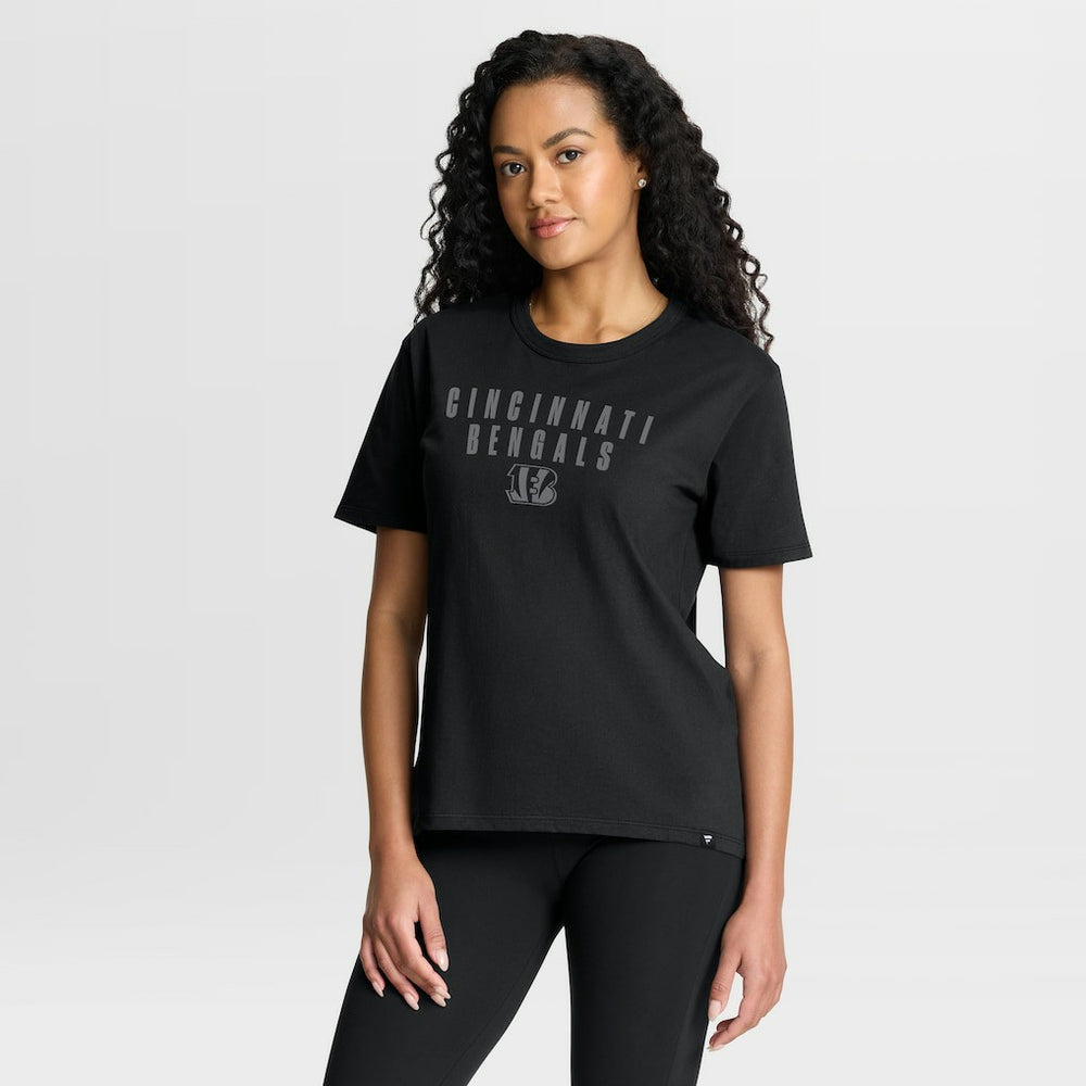 Cincinnati Bengals Women's Blackout Kneel Down Legacy T-Shirt - Black - Fanatics