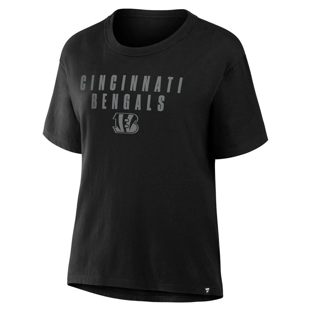Cincinnati Bengals Women's Blackout Kneel Down Legacy T-Shirt - Black - Fanatics