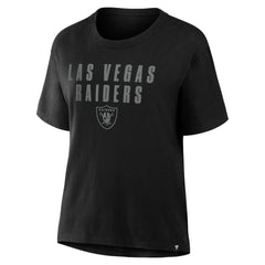 Las Vegas Raiders Women's Blackout Kneel Down Legacy T-Shirt - Black - Fanatics