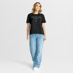 New Orleans Saints Women's Blackout Kneel Down Legacy T-Shirt - Black - Fanatics
