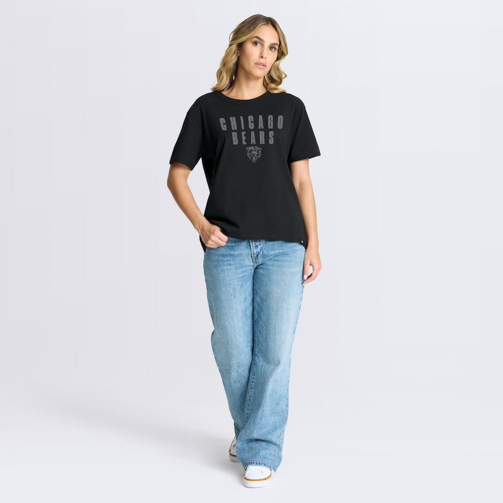 Chicago Bears Women's Blackout Kneel Down Legacy T-Shirt - Black - Fanatics