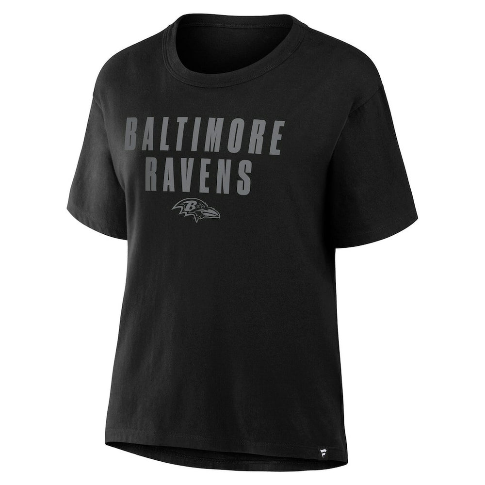 Baltimore Ravens Women's Blackout Kneel Down Legacy T-Shirt - Black - Fanatics