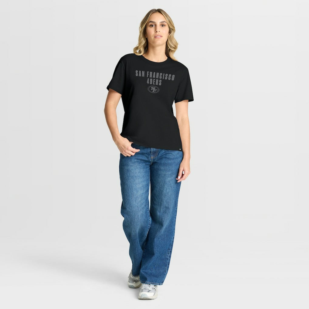 San Francisco 49ers Women's Blackout Kneel Down Legacy T-Shirt - Black - Fanatics