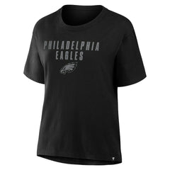 Philadelphia Eagles Women's Blackout Kneel Down Legacy T-Shirt - Black - Fanatics
