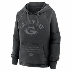 Green Bay Packers Women's Oversized Raglan Gridiron Hoodie - Black - Fanatics
