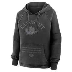 Kansas City Chiefs Women's Oversized Raglan Gridiron Hoodie - Black - Fanatics