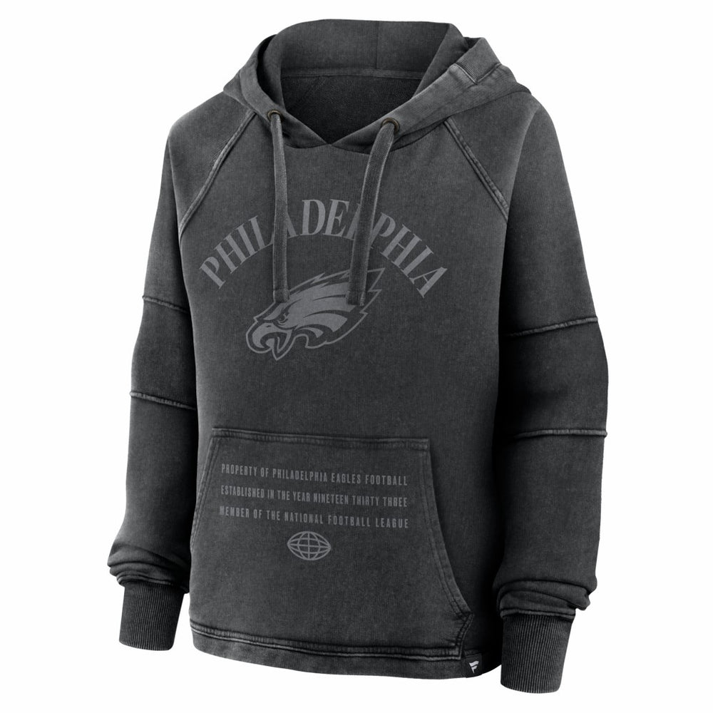 Philadelphia Eagles Women's Oversized Raglan Gridiron Hoodie - Black - Fanatics