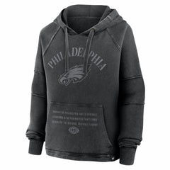 Philadelphia Eagles Women's Oversized Raglan Gridiron Hoodie - Black - Fanatics