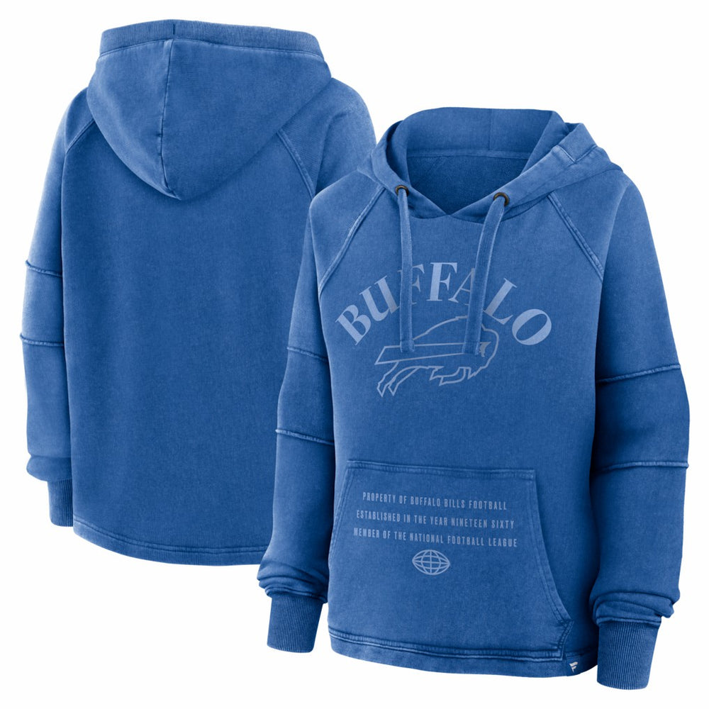 Buffalo Bills Women's Oversized Raglan Gridiron Hoodie - Royal - Fanatics
