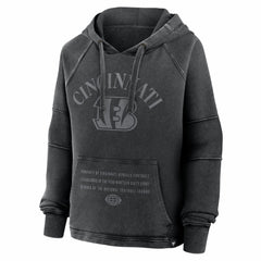 Cincinnati Bengals Women's Oversized Raglan Gridiron Hoodie - Black - Fanatics