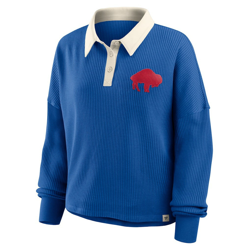Buffalo Bills Women's Oversized Hometown Premium Thermal Long Sleeve Shirt - Royal - Fanatics