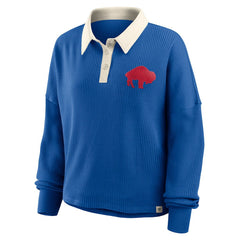 Buffalo Bills Women's Oversized Hometown Premium Thermal Long Sleeve Shirt - Royal - Fanatics