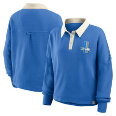 Detroit Lions Women's Oversized Hometown Premium Thermal Long Sleeve Shirt - Blue - Fanatics