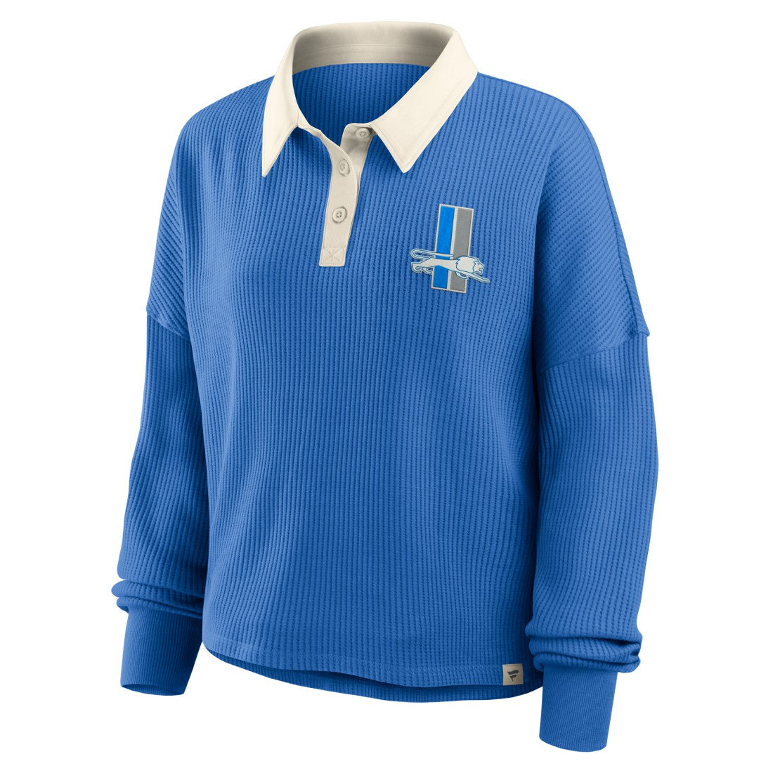 Detroit Lions Women's Oversized Hometown Premium Thermal Long Sleeve Shirt - Blue - Fanatics