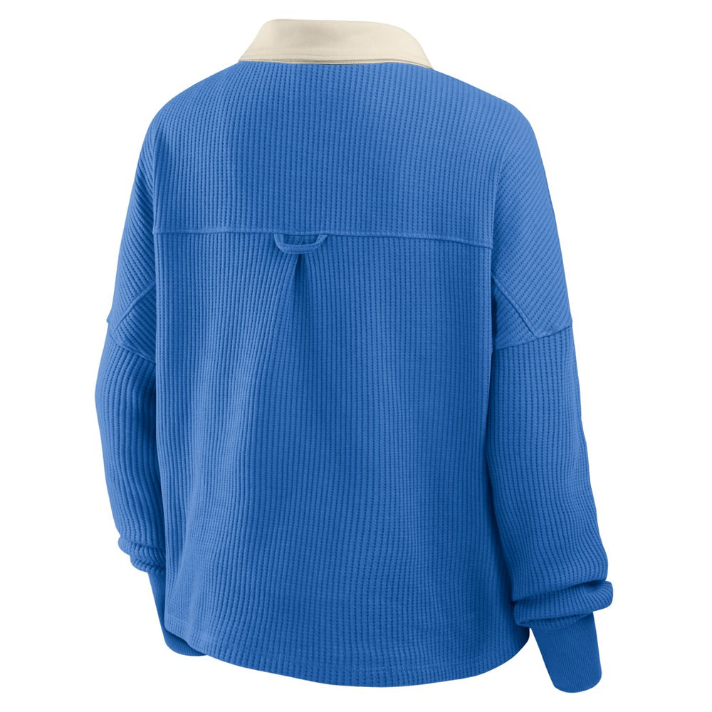 Detroit Lions Women's Oversized Hometown Premium Thermal Long Sleeve Shirt - Blue - Fanatics