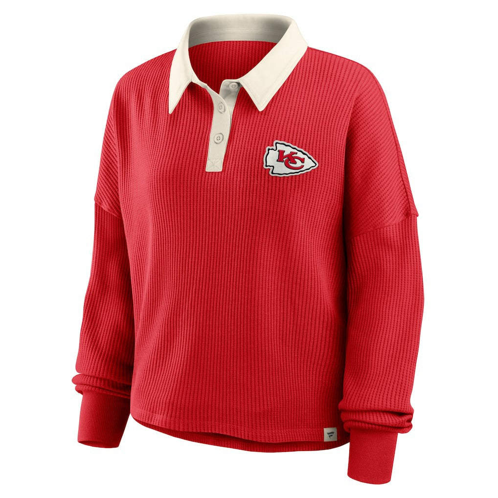 Kansas City Chiefs Women's Oversized Hometown Premium Thermal Long Sleeve Shirt - Red - Fanatics