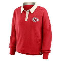 Kansas City Chiefs Women's Oversized Hometown Premium Thermal Long Sleeve Shirt - Red - Fanatics