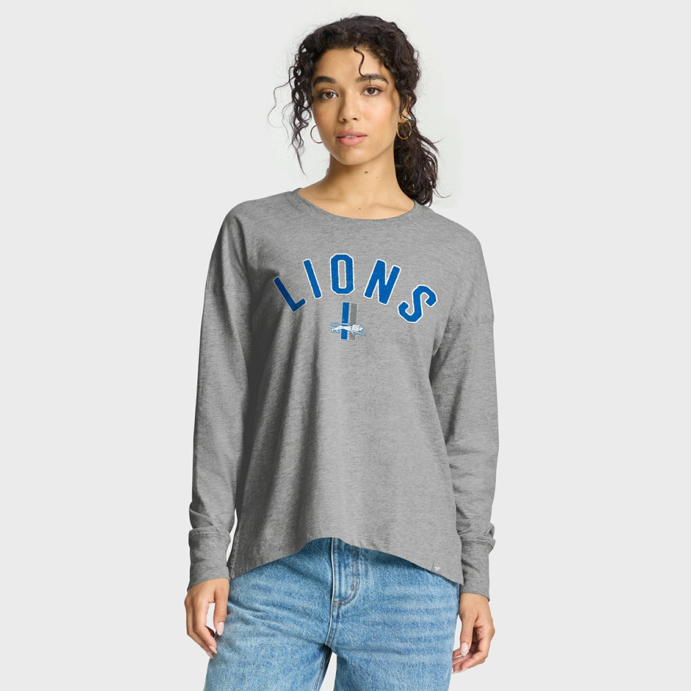 Detroit Lions Women's Hometown Legacy Long Sleeve T-Shirt - Heather Gray - Fanatics