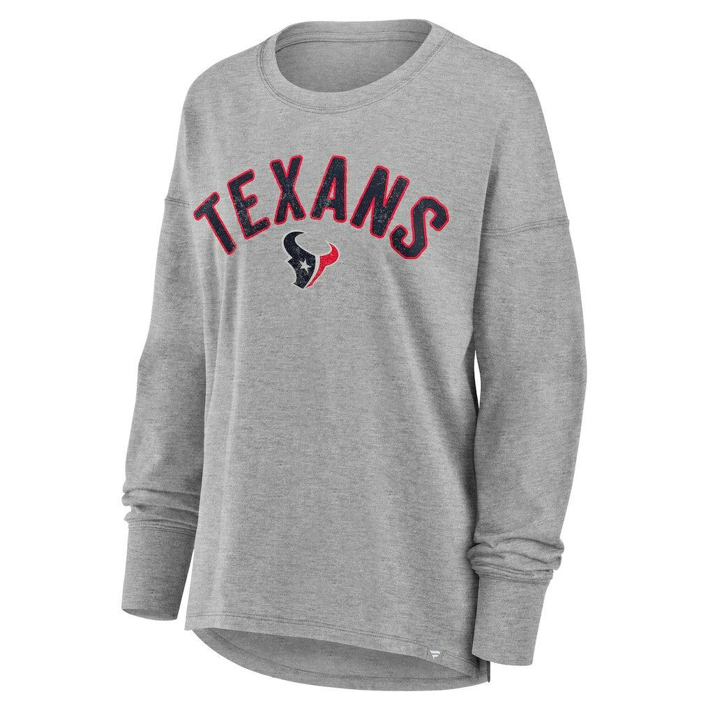 Houston Texans Women's Hometown Legacy Long Sleeve T-Shirt - Heather Gray - Fanatics