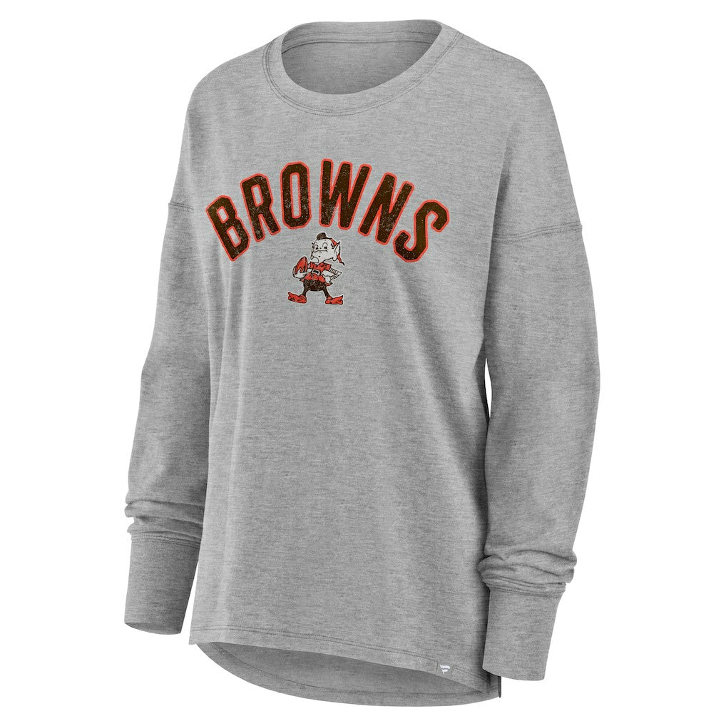Cleveland Browns Women's Hometown Legacy Long Sleeve T-Shirt - Heather Gray - Fanatics