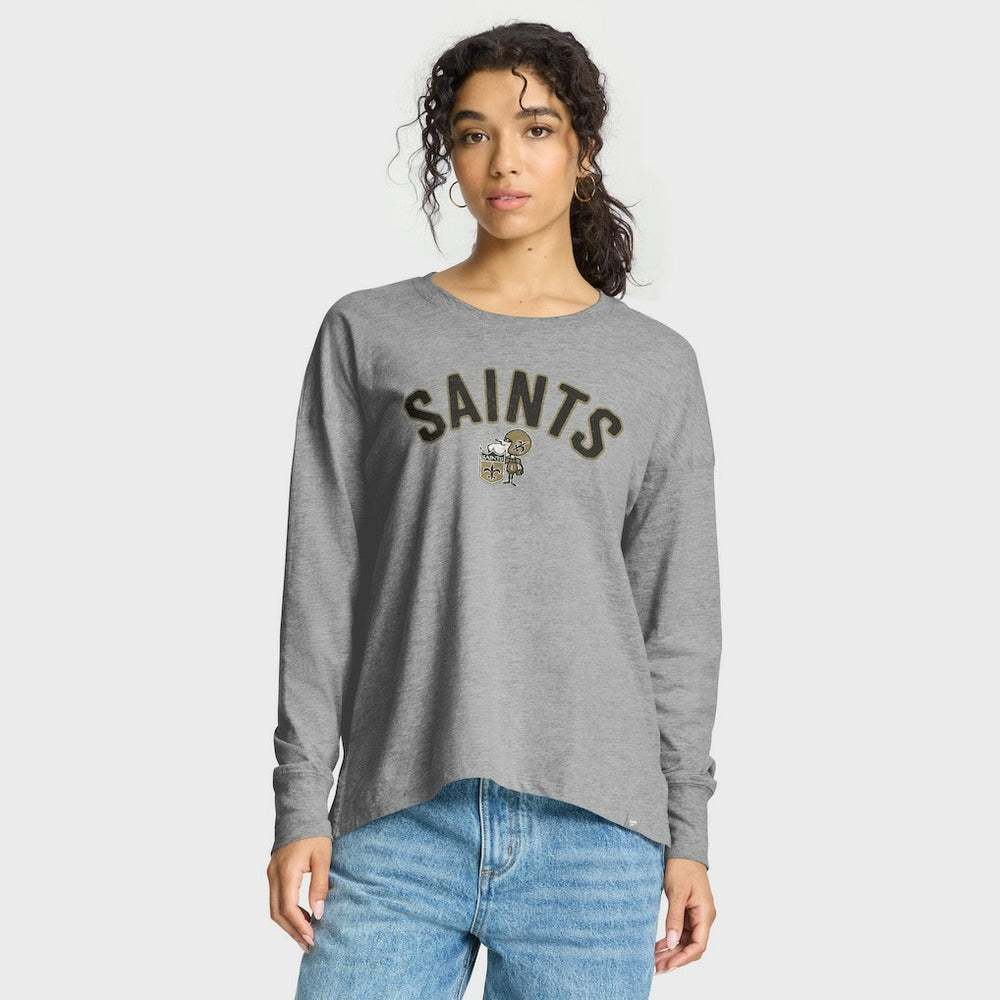 New Orleans Saints Women's Hometown Legacy Long Sleeve T-Shirt - Heather Gray - Fanatics