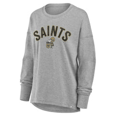 New Orleans Saints Women's Hometown Legacy Long Sleeve T-Shirt - Heather Gray - Fanatics