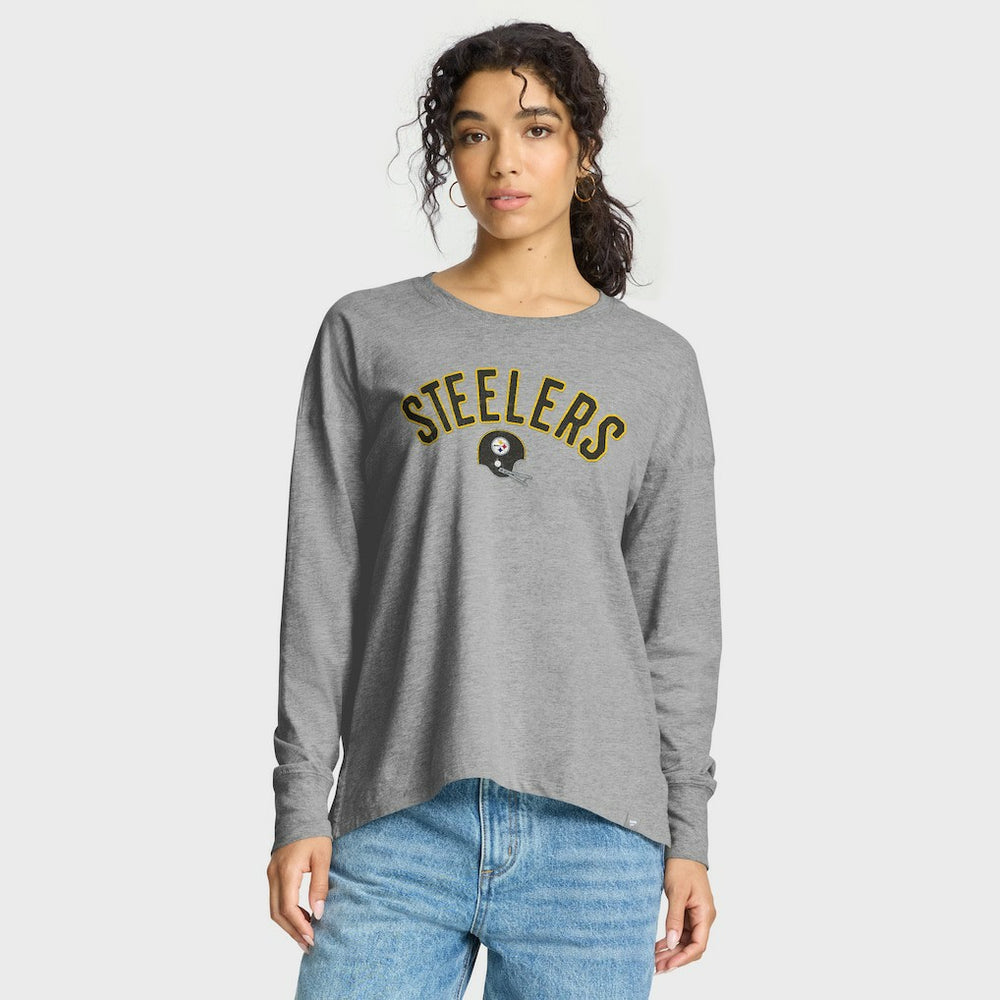 Pittsburgh Steelers Women's Hometown Legacy Long Sleeve T-Shirt - Heather Gray - Fanatics