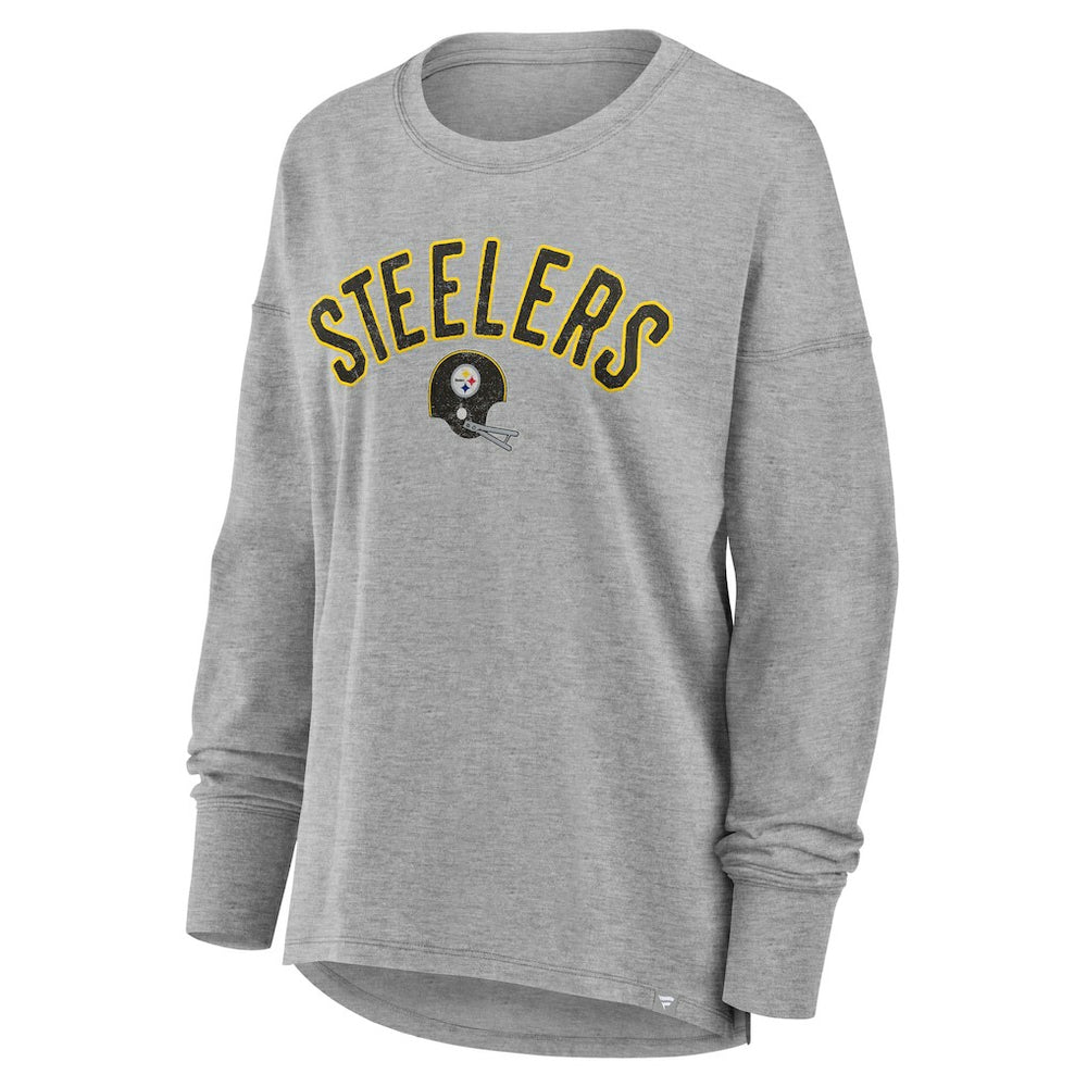 Pittsburgh Steelers Women's Hometown Legacy Long Sleeve T-Shirt - Heather Gray - Fanatics
