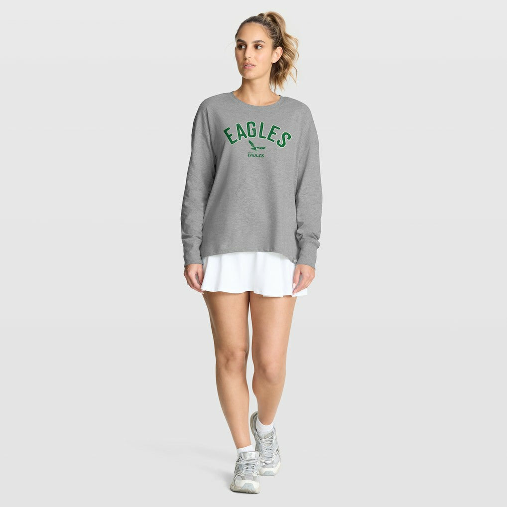 Philadelphia Eagles Women's Hometown Legacy Long Sleeve T-Shirt - Heather Gray - Fanatics