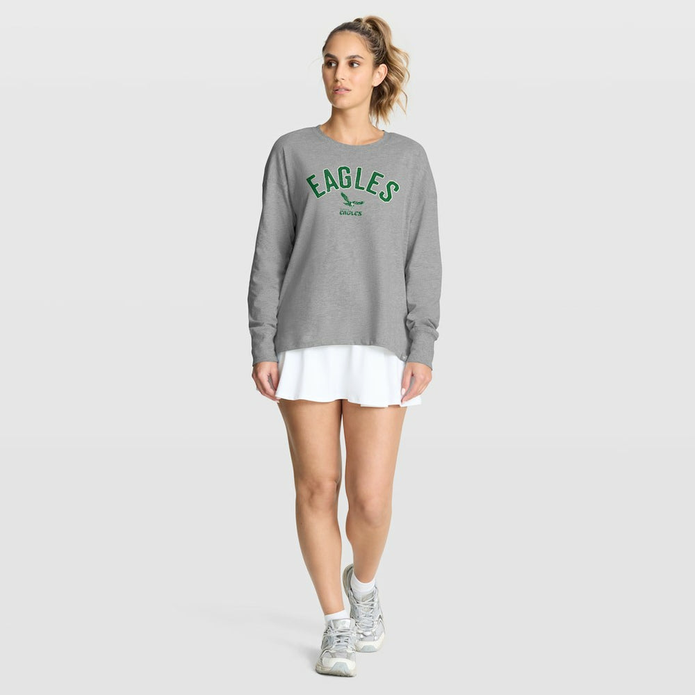 Philadelphia Eagles Women's Hometown Legacy Long Sleeve T-Shirt - Heather Gray - Fanatics