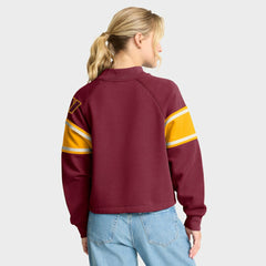 Washington Commanders Oversized Hometown Toss Sweep Mock Neck Pullover - Burgundy - Fanatics