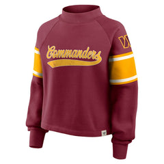 Washington Commanders Oversized Hometown Toss Sweep Mock Neck Pullover - Burgundy - Fanatics