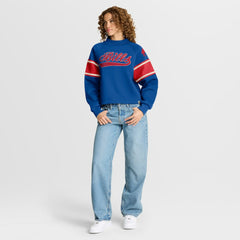 Buffalo Bills Oversized Hometown Toss Sweep Mock Neck Pullover - Royal - Fanatics