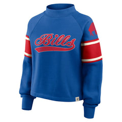 Buffalo Bills Oversized Hometown Toss Sweep Mock Neck Pullover - Royal - Fanatics