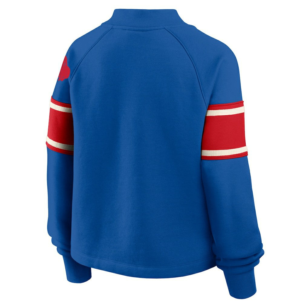 Buffalo Bills Oversized Hometown Toss Sweep Mock Neck Pullover - Royal - Fanatics