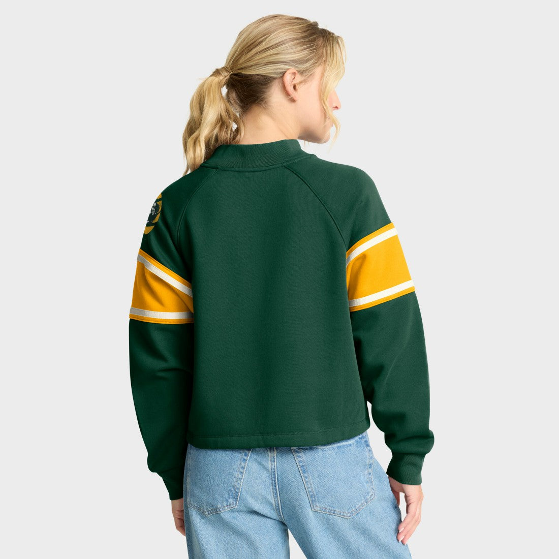 Green Bay Packers Oversized Hometown Toss Sweep Mock Neck Pullover - Green - Fanatics