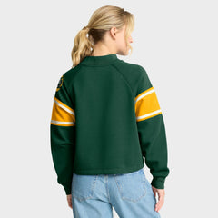 Green Bay Packers Oversized Hometown Toss Sweep Mock Neck Pullover - Green - Fanatics