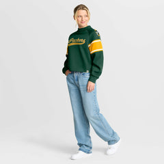 Green Bay Packers Oversized Hometown Toss Sweep Mock Neck Pullover - Green - Fanatics