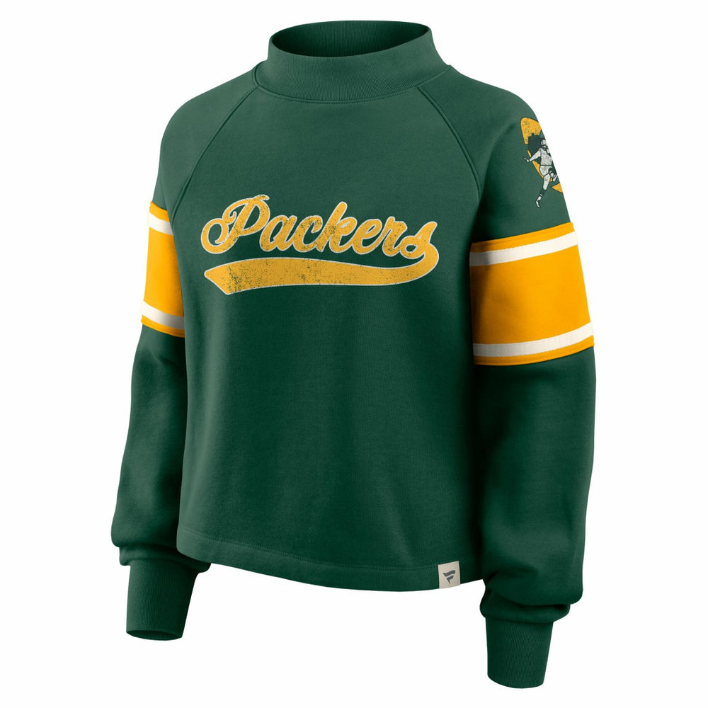 Green Bay Packers Oversized Hometown Toss Sweep Mock Neck Pullover - Green - Fanatics