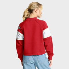 Kansas City Chiefs Oversized Hometown Toss Sweep Mock Neck Pullover - Red - Fanatics