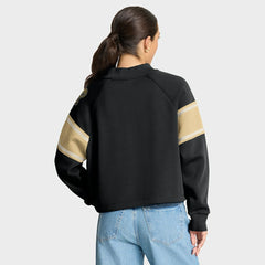 New Orleans Saints Oversized Hometown Toss Sweep Mock Neck Pullover - Black - Fanatics