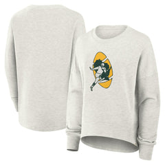 Green Bay Packers Women's Oversized Hometown Pullover Sweatshirt - Heather Gray - Fanatics