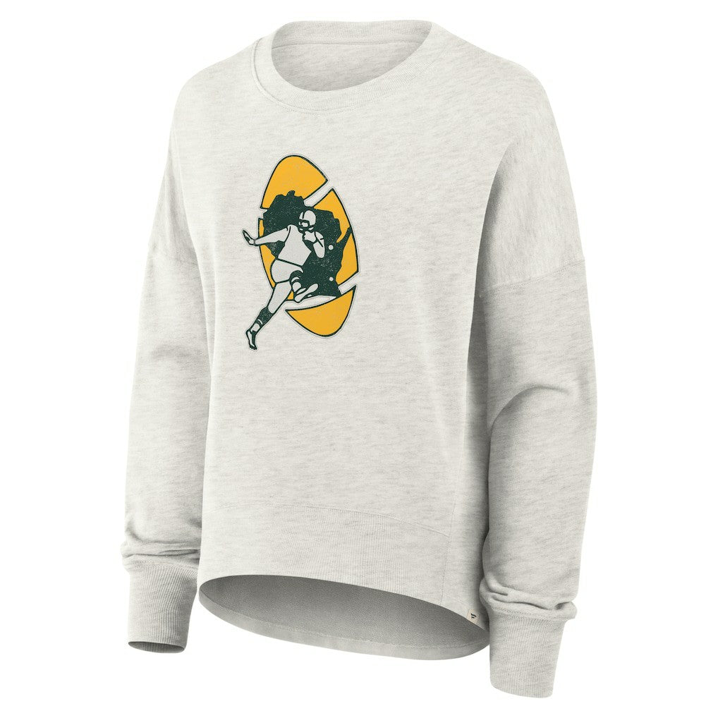Green Bay Packers Women's Oversized Hometown Pullover Sweatshirt - Heather Gray - Fanatics