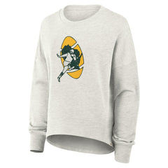 Green Bay Packers Women's Oversized Hometown Pullover Sweatshirt - Heather Gray - Fanatics