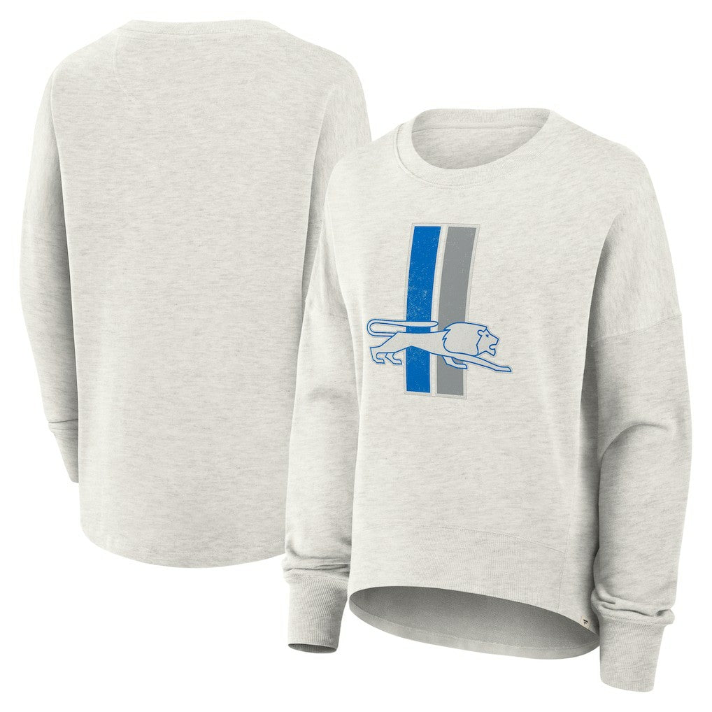 Detroit Lions Women's Oversized Hometown Pullover Sweatshirt - Heather Gray - Fanatics