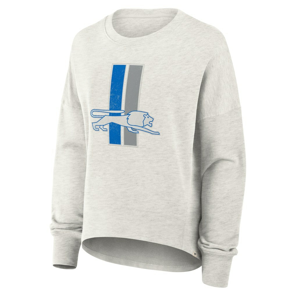 Detroit Lions Women's Oversized Hometown Pullover Sweatshirt - Heather Gray - Fanatics