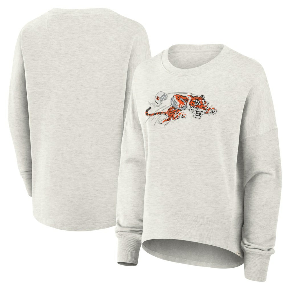 Cincinnati Bengals Women's Oversized Hometown Pullover Sweatshirt - Heather Gray - Fanatics