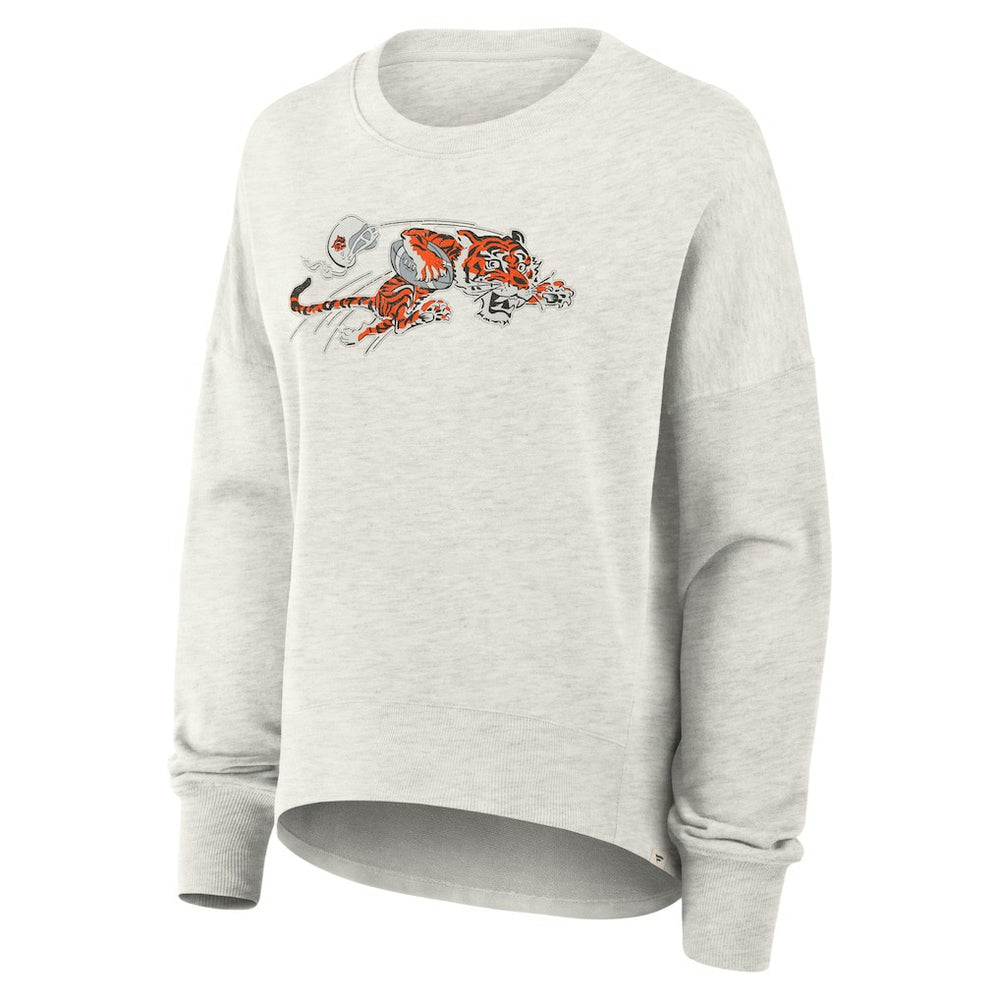 Cincinnati Bengals Women's Oversized Hometown Pullover Sweatshirt - Heather Gray - Fanatics